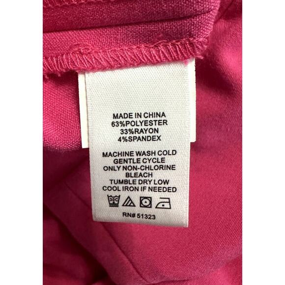 1. State Pants Front Hem Side Slit Zip Closure Elastic Waistband Pink W 6 NWOT - Picture 10 of 10